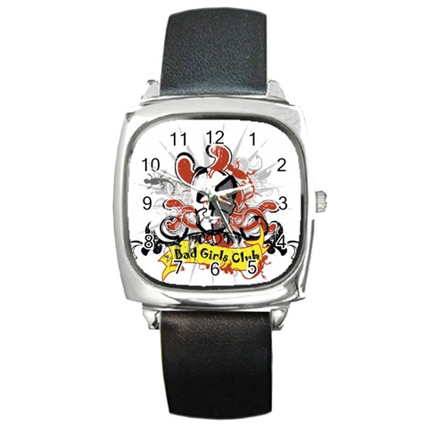 Bad Girls Club Square Metal Watch from ArtsNow.com Front