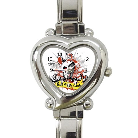 Bad Girls Club Heart Italian Charm Watch from ArtsNow.com Front