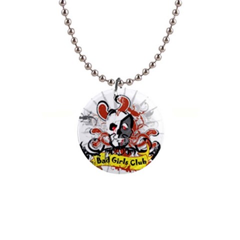 Bad Girls Club 1  Button Necklace from ArtsNow.com Front