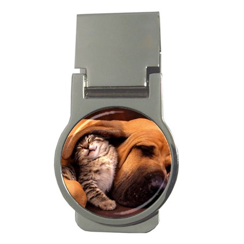 Cat And Dog Money Clip (Round) from ArtsNow.com Front