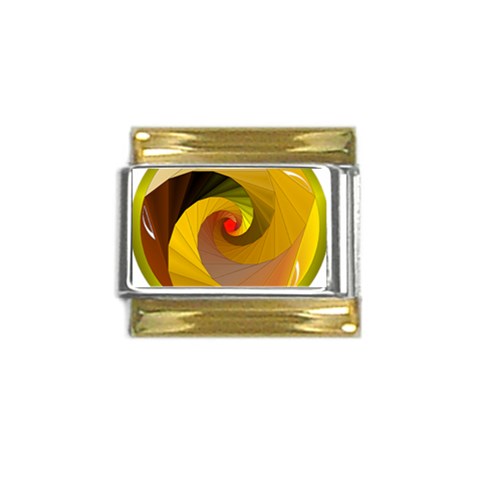 Rhythm Gold Trim Italian Charm (9mm) from ArtsNow.com Front