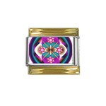 Sacred Heart Gold Trim Italian Charm (9mm)