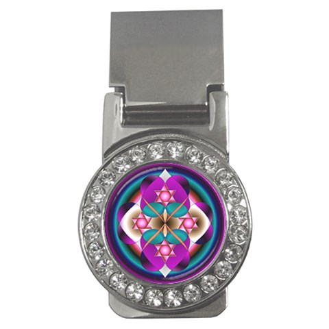 Sacred Heart Money Clip (CZ) from ArtsNow.com Front