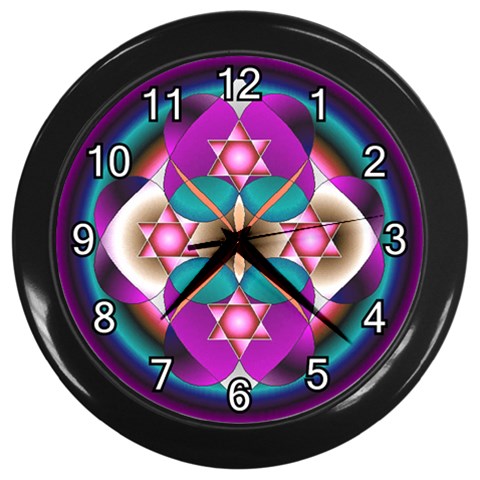 Sacred Heart Wall Clock (Black) from ArtsNow.com Front