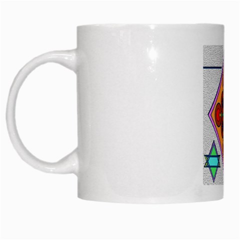 Sacred Mosaic White Mug from ArtsNow.com Left