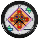 Sacred Mosaic Wall Clock (Black)