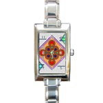 Sacred Mosaic Rectangular Italian Charm Watch