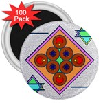 Sacred Mosaic 3  Magnet (100 pack)