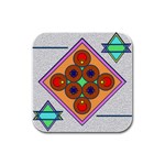 Sacred Mosaic Rubber Square Coaster (4 pack)