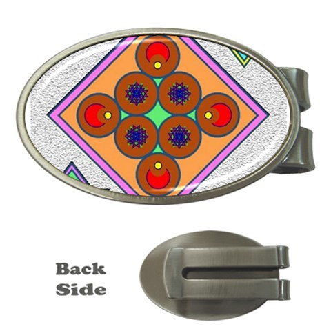 Sacred Mosaic Money Clip (Oval) from ArtsNow.com Front