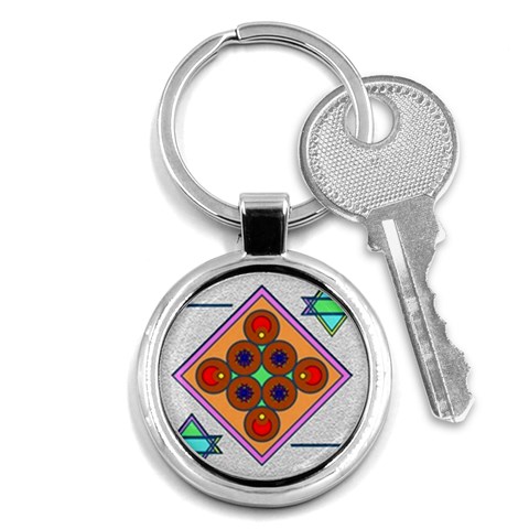 Sacred Mosaic Key Chain (Round) from ArtsNow.com Front