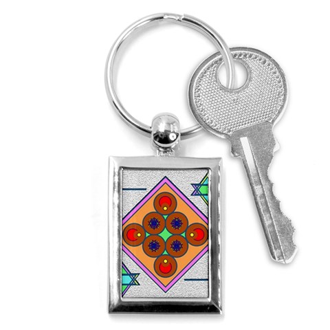 Sacred Mosaic Key Chain (Rectangle) from ArtsNow.com Front