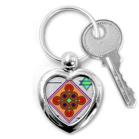 Sacred Mosaic Key Chain (Heart) from ArtsNow.com Front