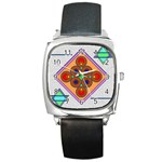 Sacred Mosaic Square Metal Watch