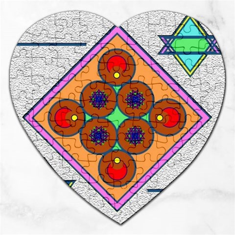 Sacred Mosaic Jigsaw Puzzle (Heart) from ArtsNow.com Front