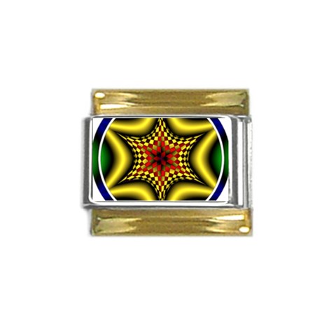 Space  n Time Gold Trim Italian Charm (9mm) from ArtsNow.com Front