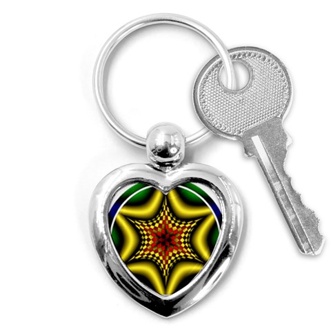 Space  n Time Key Chain (Heart) from ArtsNow.com Front