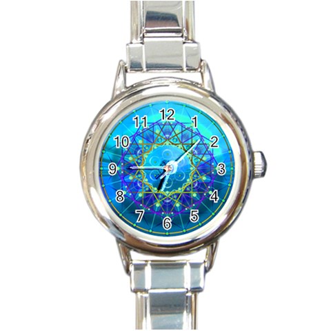 Synchronicity Round Italian Charm Watch from ArtsNow.com Front