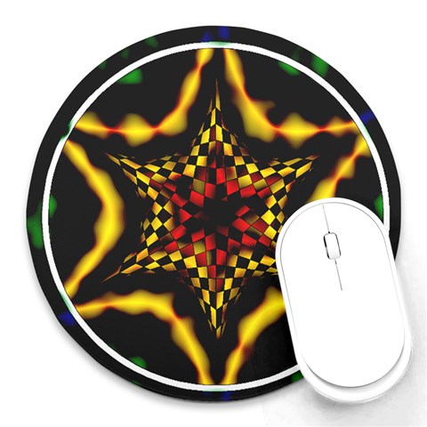 Space  n Time Round Mousepad from ArtsNow.com Front