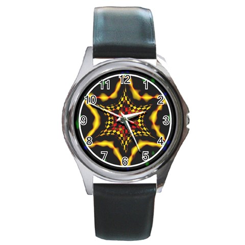 Space  n Time Round Metal Watch from ArtsNow.com Front