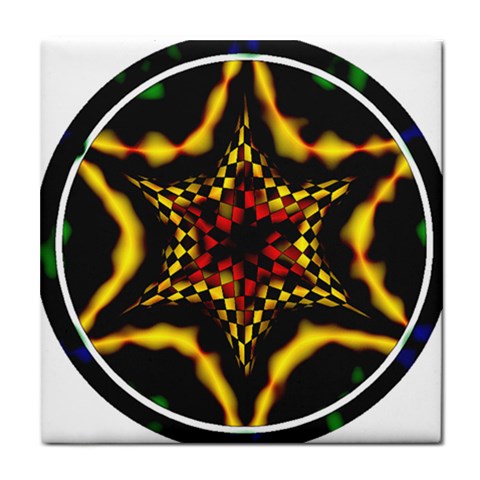Space  n Time Tile Coaster from ArtsNow.com Front