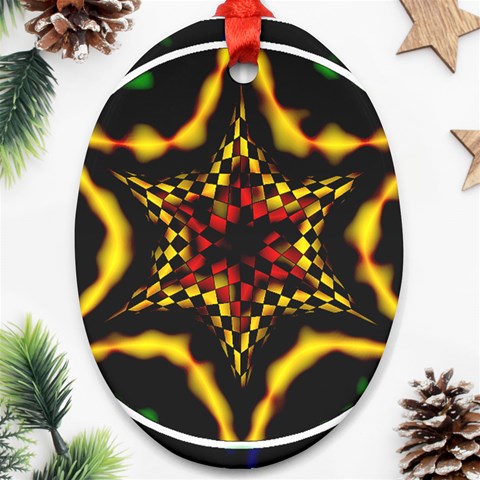 Space  n Time Ornament (Oval) from ArtsNow.com Front