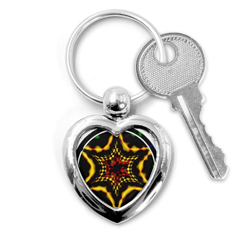 Space  n Time Key Chain (Heart) from ArtsNow.com Front