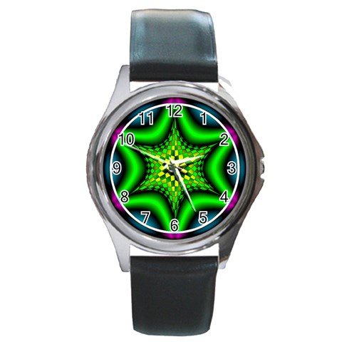Space  n Time Round Metal Watch from ArtsNow.com Front