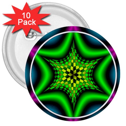 Space  n Time 3  Button (10 pack) from ArtsNow.com Front