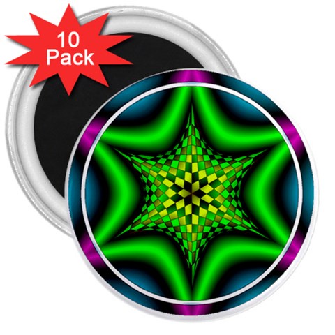 Space  n Time 3  Magnet (10 pack) from ArtsNow.com Front