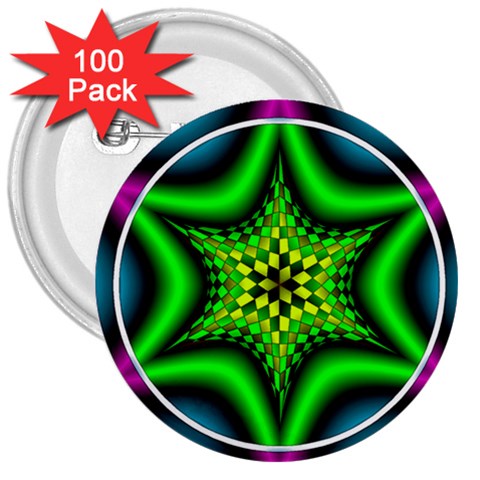 Space  n Time 3  Button (100 pack) from ArtsNow.com Front