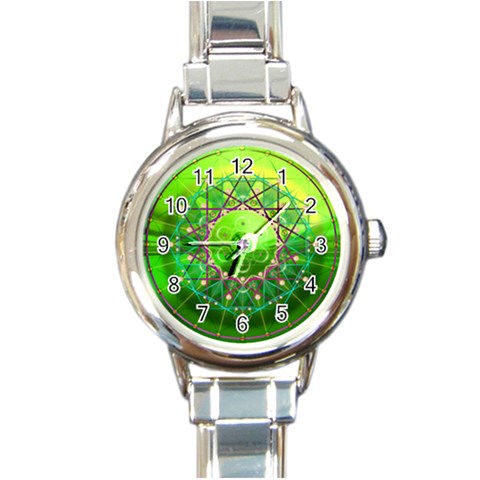 Synchronicity Round Italian Charm Watch from ArtsNow.com Front