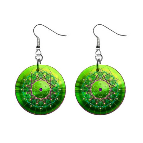 Synchronicity 1  Button Earrings from ArtsNow.com Front
