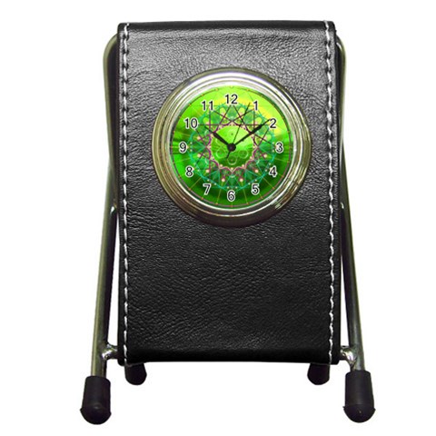 Synchronicity Pen Holder Desk Clock from ArtsNow.com Front