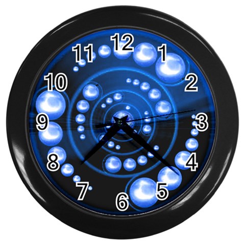 Third Wave Wall Clock (Black with 12 black numbers) from ArtsNow.com Front