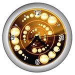 Third Wave Wall Clock (Silver with 4 black numbers)