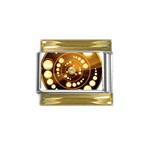 Third Wave Gold Trim Italian Charm (9mm)