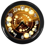 Third Wave Wall Clock (Black with 12 black numbers)