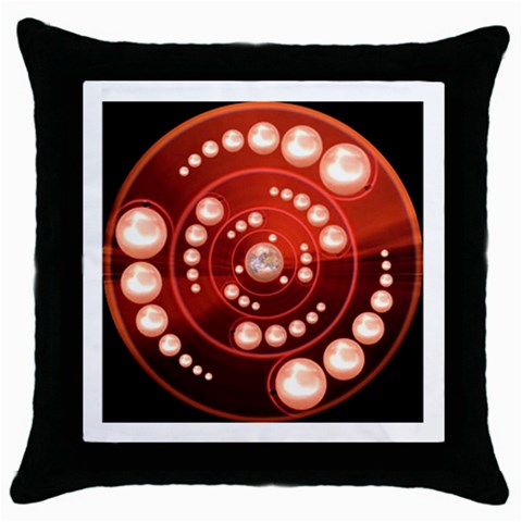 Third Wave Throw Pillow Case (Black) from ArtsNow.com Front