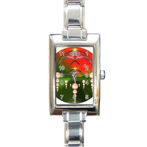 Transition Rectangular Italian Charm Watch from ArtsNow.com Front