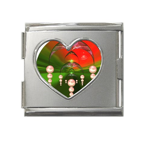 Transition Mega Link Heart Italian Charm (18mm) from ArtsNow.com Front
