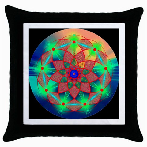 Unconditionality Throw Pillow Case (Black) from ArtsNow.com Front