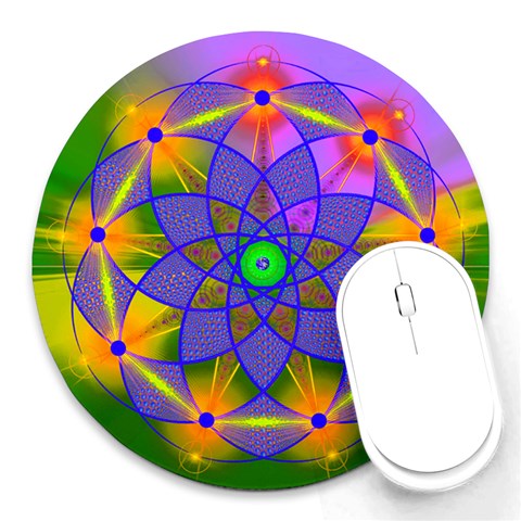 Unconditionality Round Mousepad from ArtsNow.com Front