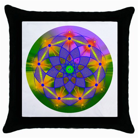 Unconditionality Throw Pillow Case (Black) from ArtsNow.com Front