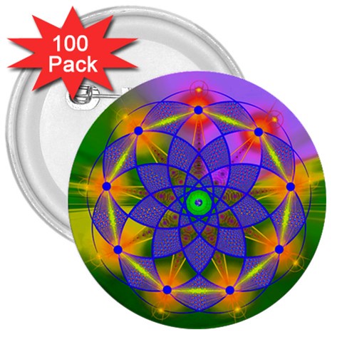 Unconditionality 3  Button (100 pack) from ArtsNow.com Front