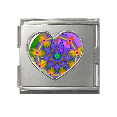 Unconditionality Mega Link Heart Italian Charm (18mm) from ArtsNow.com Front