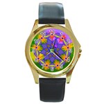 Unconditionality Round Gold Metal Watch