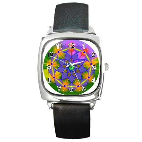 Unconditionality Square Metal Watch from ArtsNow.com Front