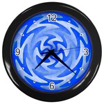 Vibration Wall Clock (Black with 4 black numbers)