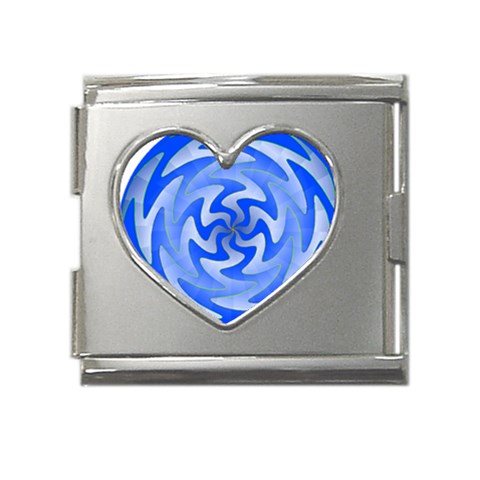 Vibration Mega Link Heart Italian Charm (18mm) from ArtsNow.com Front
